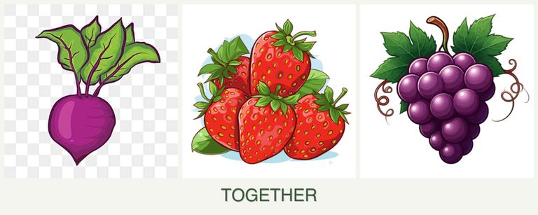 Can you plant beets, strawberries and grapes together?
