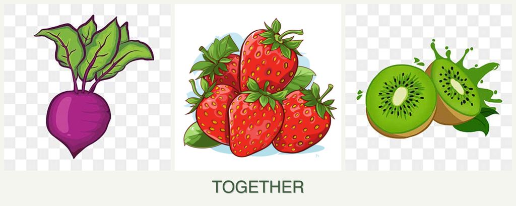 Can you plant beets, strawberries and kiwi together?