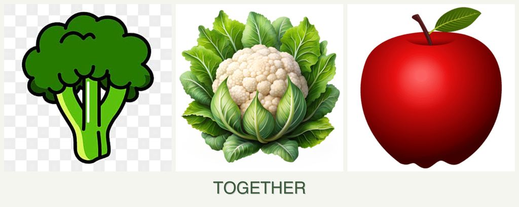 Can you plant broccoli, cauliflower and apples together?