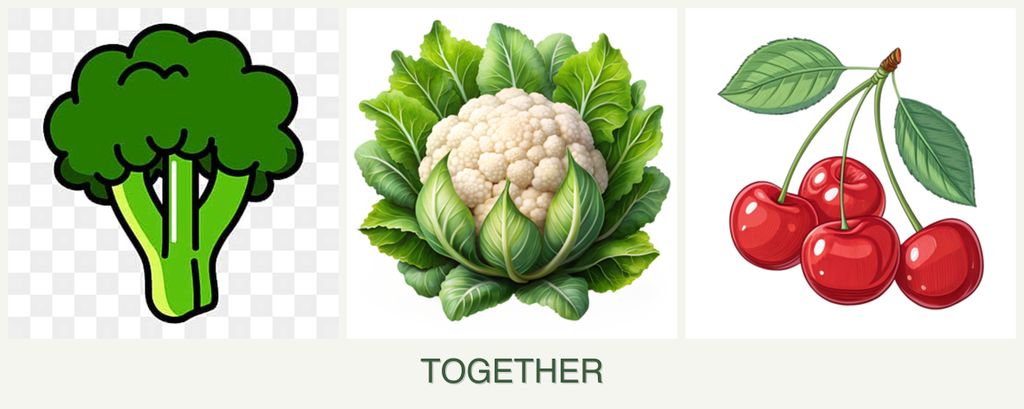Can you plant broccoli, cauliflower and cherries together?