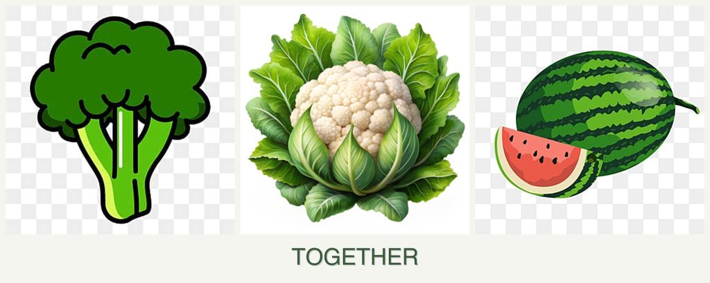 Can you plant broccoli, cauliflower and melons together?