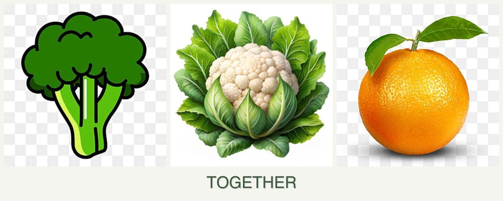 Can you plant broccoli, cauliflower and oranges together?
