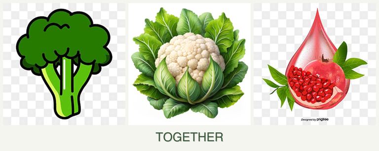 Can you plant broccoli, cauliflower and pomegranates together?