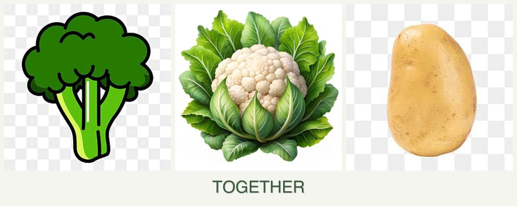 Can you plant broccoli, cauliflower and potatoes together?