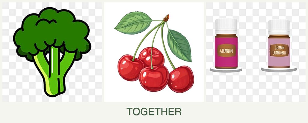 Can you plant broccoli, cherries and geraniums together?