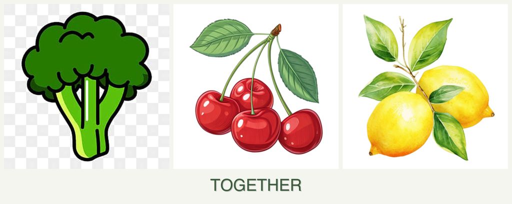 Can you plant broccoli, cherries and lemons together?