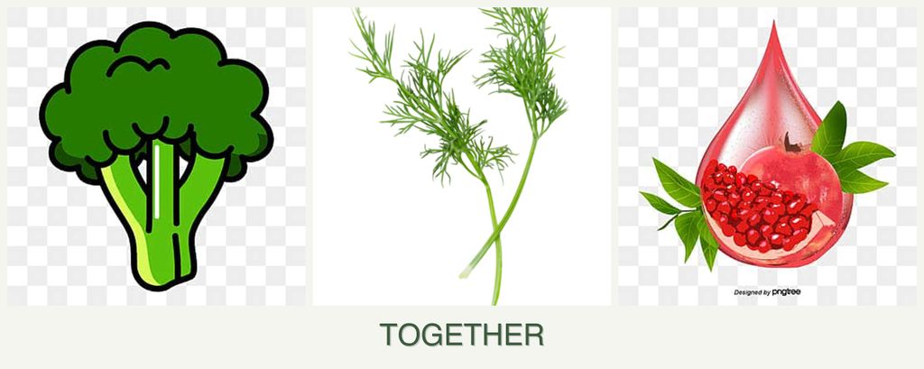Can you plant broccoli, dill and pomegranates together?