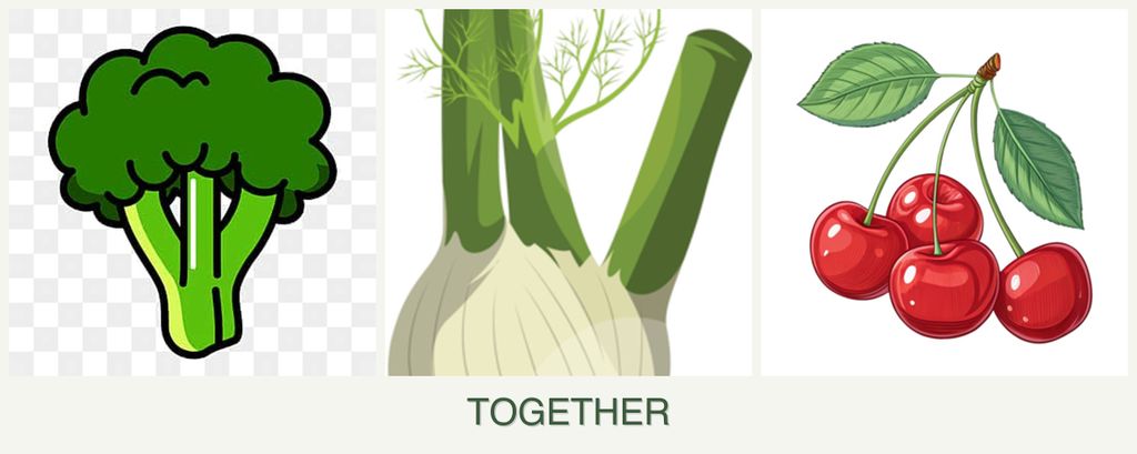 Can you plant broccoli, fennel and cherries together?
