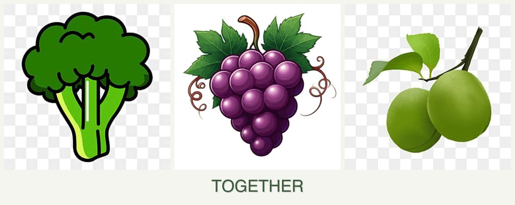 Can you plant broccoli, grapes and plums together?
