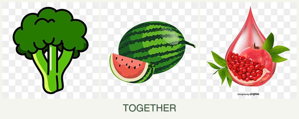 Can you plant broccoli, melons and pomegranates together?