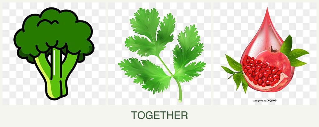 Can you plant broccoli, parsley and pomegranates together?