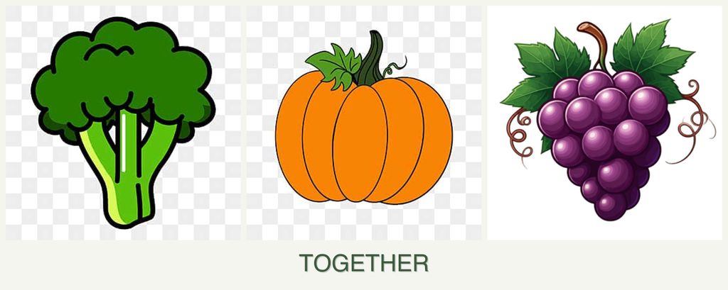 Can you plant broccoli, pumpkin and grapes together?