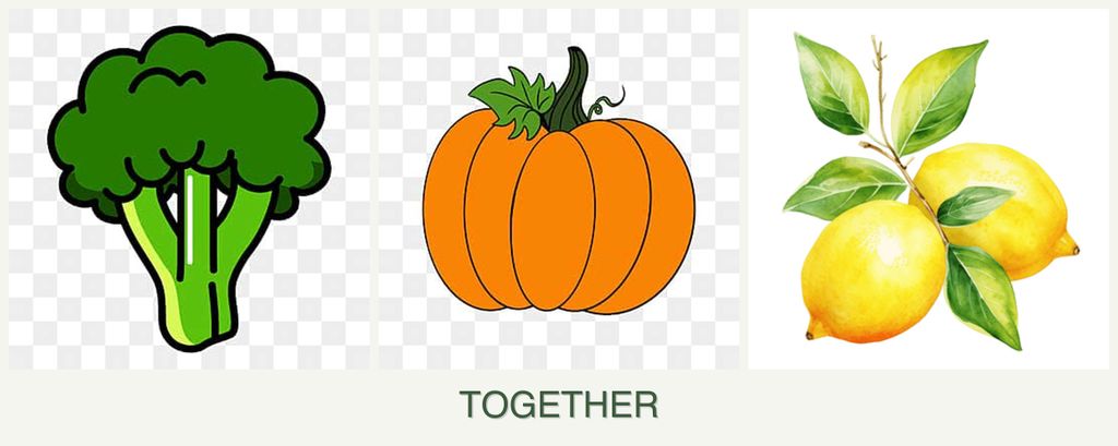 Can you plant broccoli, pumpkin and lemons together?