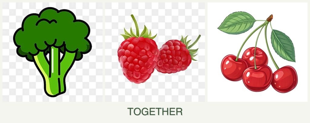 Can you plant broccoli, raspberries and cherries together?