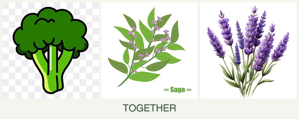 Can you plant broccoli, sage and lavender together?