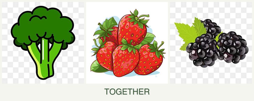 Can you plant broccoli, strawberries and blackberries together?