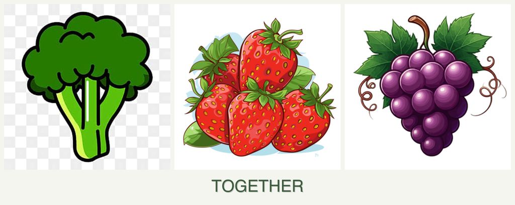 Can you plant broccoli, strawberries and grapes together?