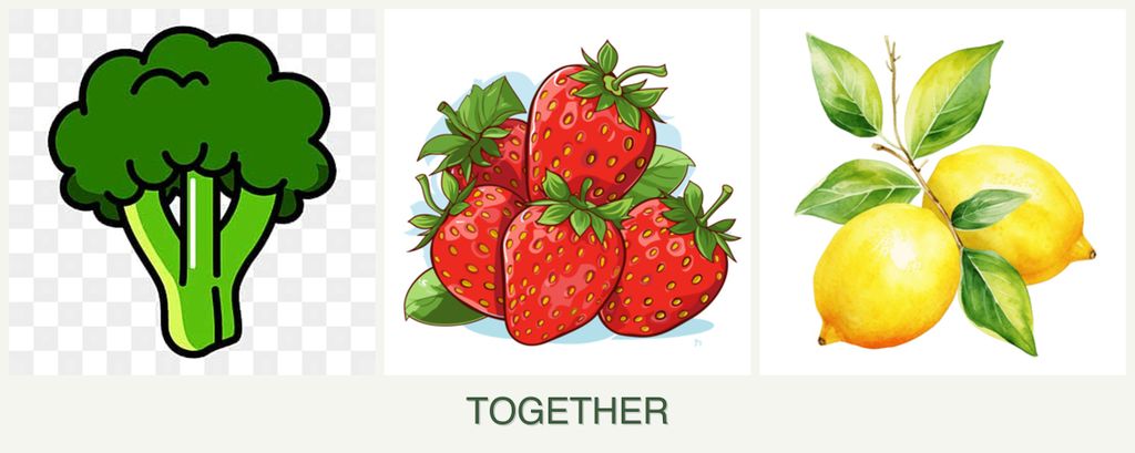 Can you plant broccoli, strawberries and lemons together?
