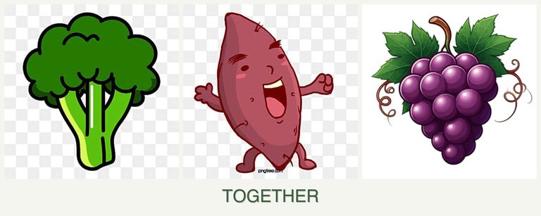 Can you plant broccoli, sweet potatoes and grapes together?