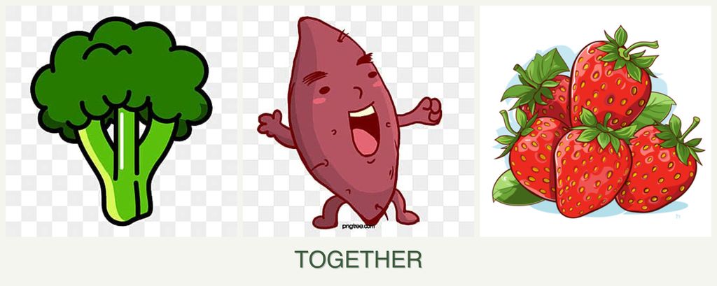 Can you plant broccoli, sweet potatoes and strawberries together?