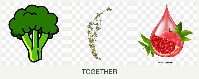 Can you plant broccoli, thyme and pomegranates together?