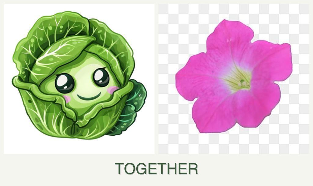 Can you plant cabbage and petunias together?