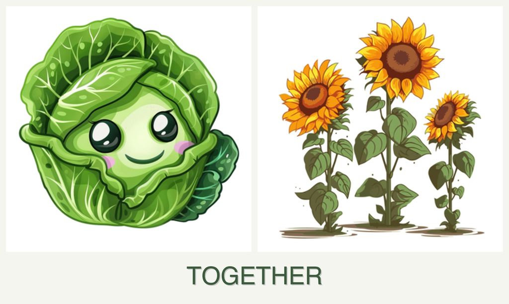Can you plant cabbage and sunflowers together?