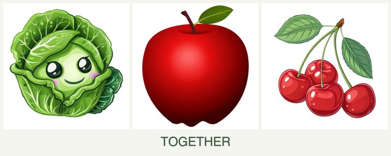 Can you plant cabbage, apples and cherries together?