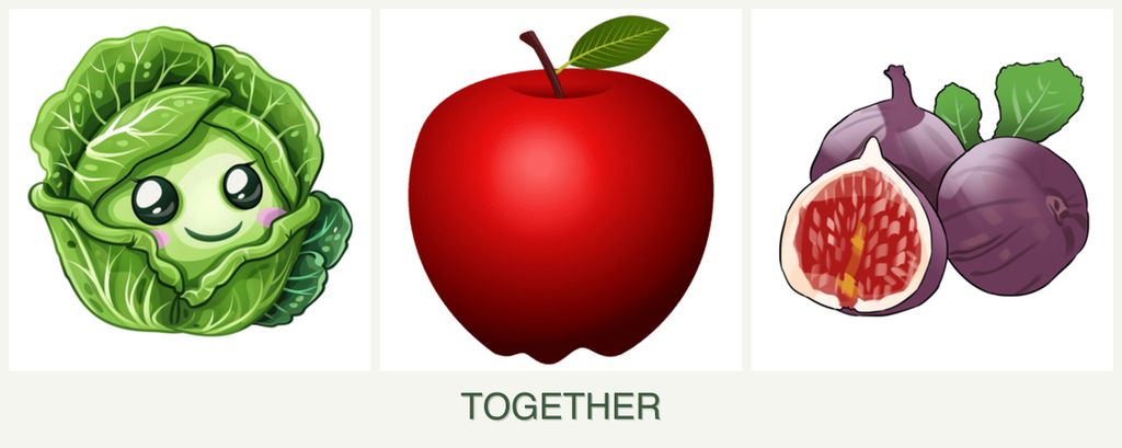 Can you plant cabbage, apples and figs together?