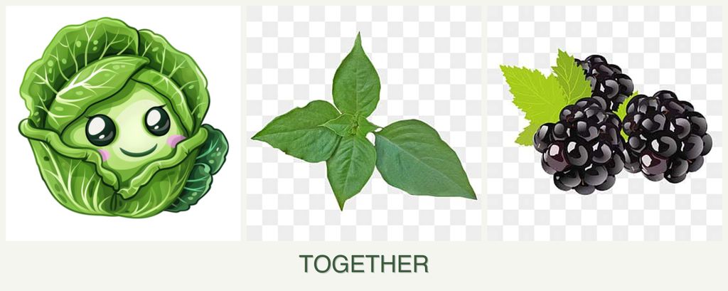 Can you plant cabbage, basil and blackberries together?