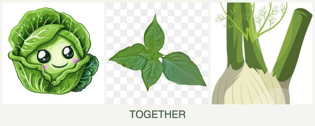 Can you plant cabbage, basil and fennel together?