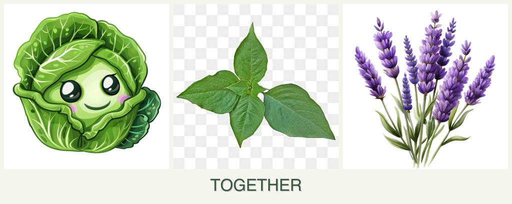 Can you plant cabbage, basil and lavender together?