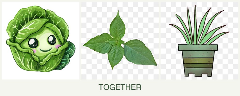 Can you plant cabbage, basil and lemongrass together?