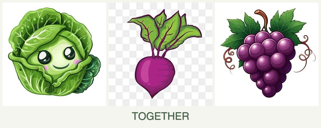Can you plant cabbage, beets and grapes together?