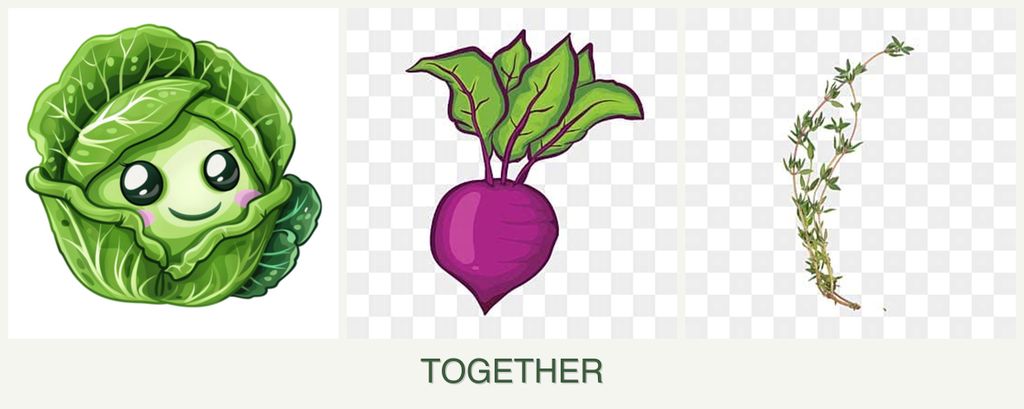 Can you plant cabbage, beets and thyme together?