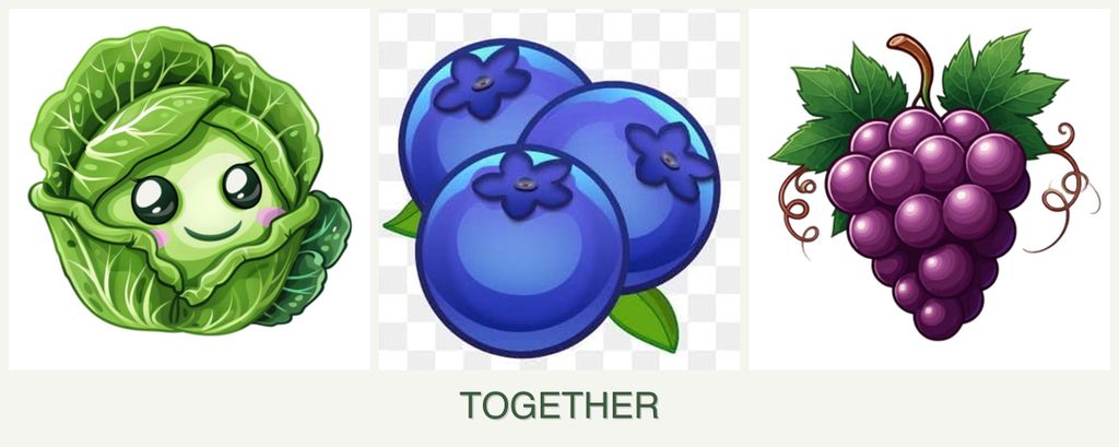 Can you plant cabbage, blueberries and grapes together?