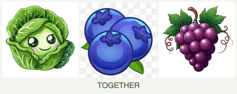 Can you plant cabbage, blueberries and grapes together?