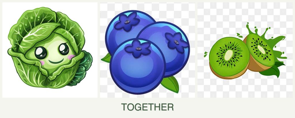 Can you plant cabbage, blueberries and kiwi together?