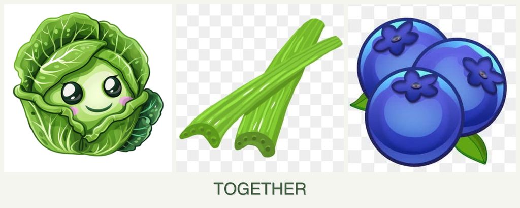 Can you plant cabbage, celery and blueberries together?
