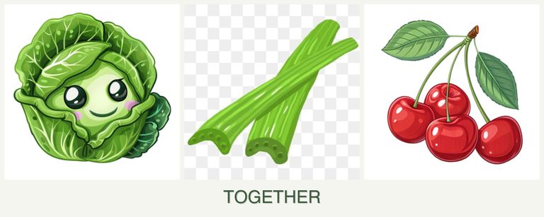 Can you plant cabbage, celery and cherries together?