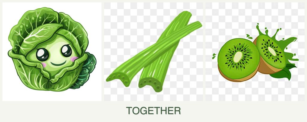 Can you plant cabbage, celery and kiwi together?