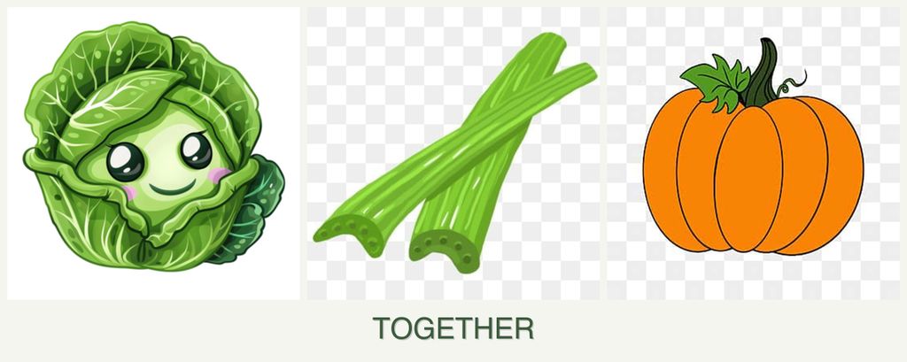 Can you plant cabbage, celery and pumpkin together?