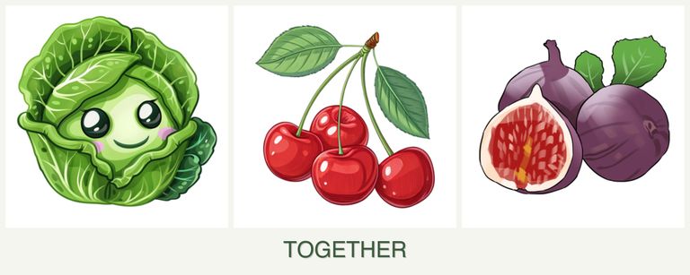 Can you plant cabbage, cherries and figs together?