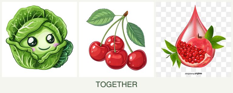 Can you plant cabbage, cherries and pomegranates together?