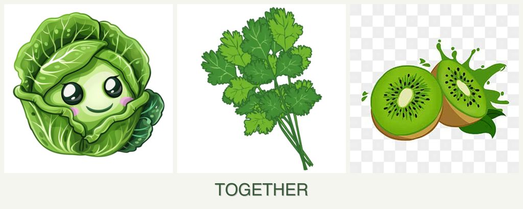 Can you plant cabbage, cilantro and kiwi together?