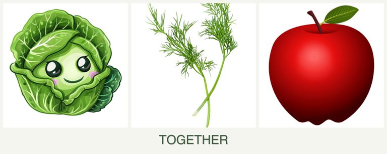 Can you plant cabbage, dill and apples together?