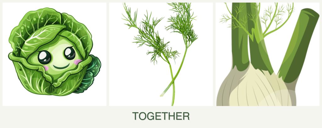 Can you plant cabbage, dill and fennel together?