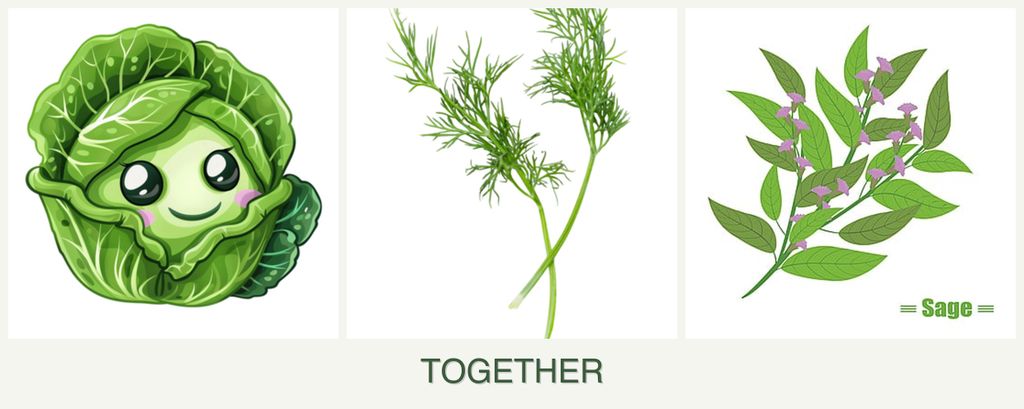Can you plant cabbage, dill and sage together?