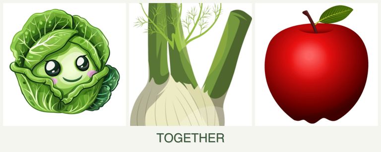 Can you plant cabbage, fennel and apples together?