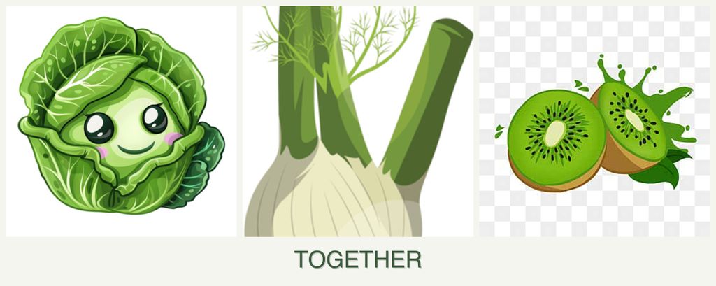 Can you plant cabbage, fennel and kiwi together?